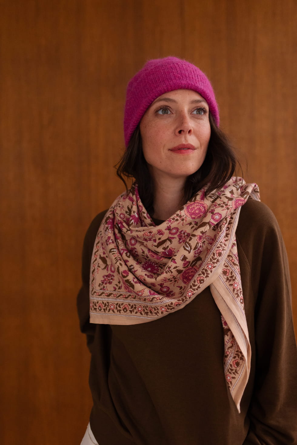 Foulard en coton - Goa Pink