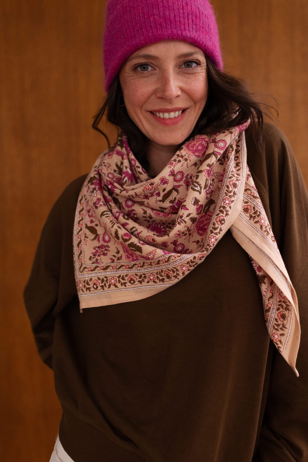 Foulard en coton - Goa Pink