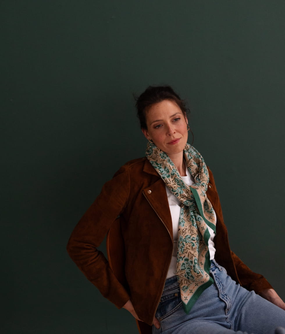 Foulard en coton - Leone Bronze