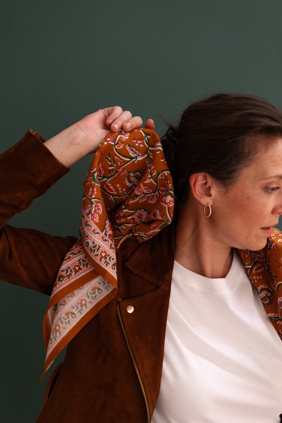 Foulard en coton - Nesta Rust