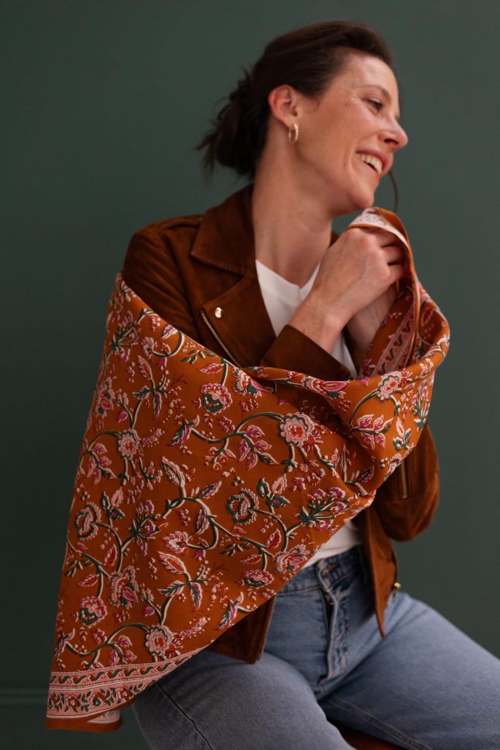 Foulard en coton - Nesta Rust