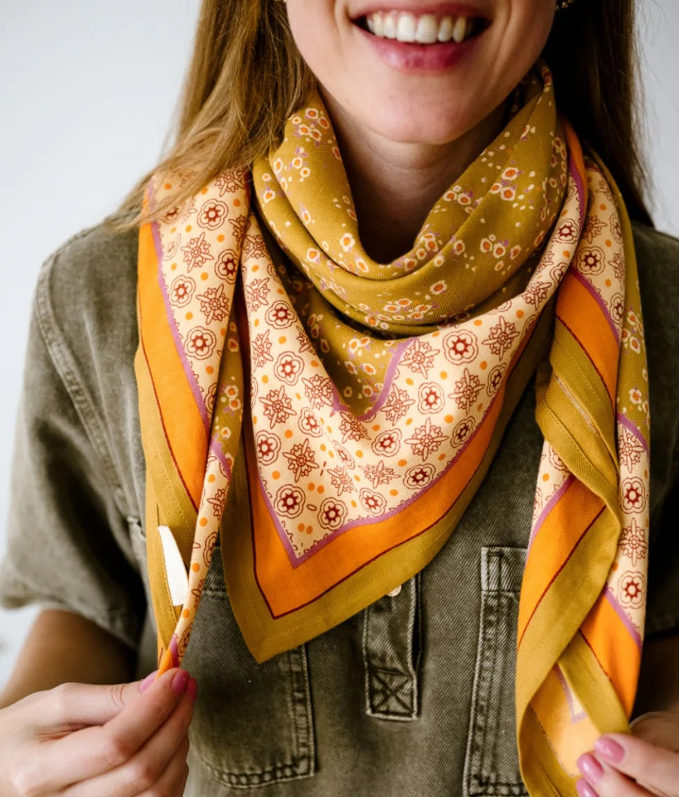 Foulard en coton Itsi Khaki