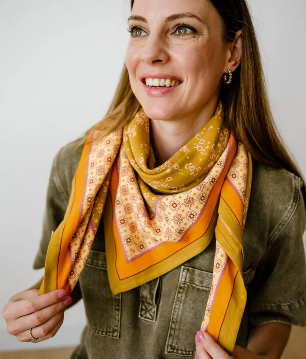 Foulard en coton Itsi Khaki