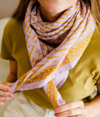 Foulard en coton - Mona Parme