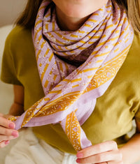 Foulard en coton - Mona Parme