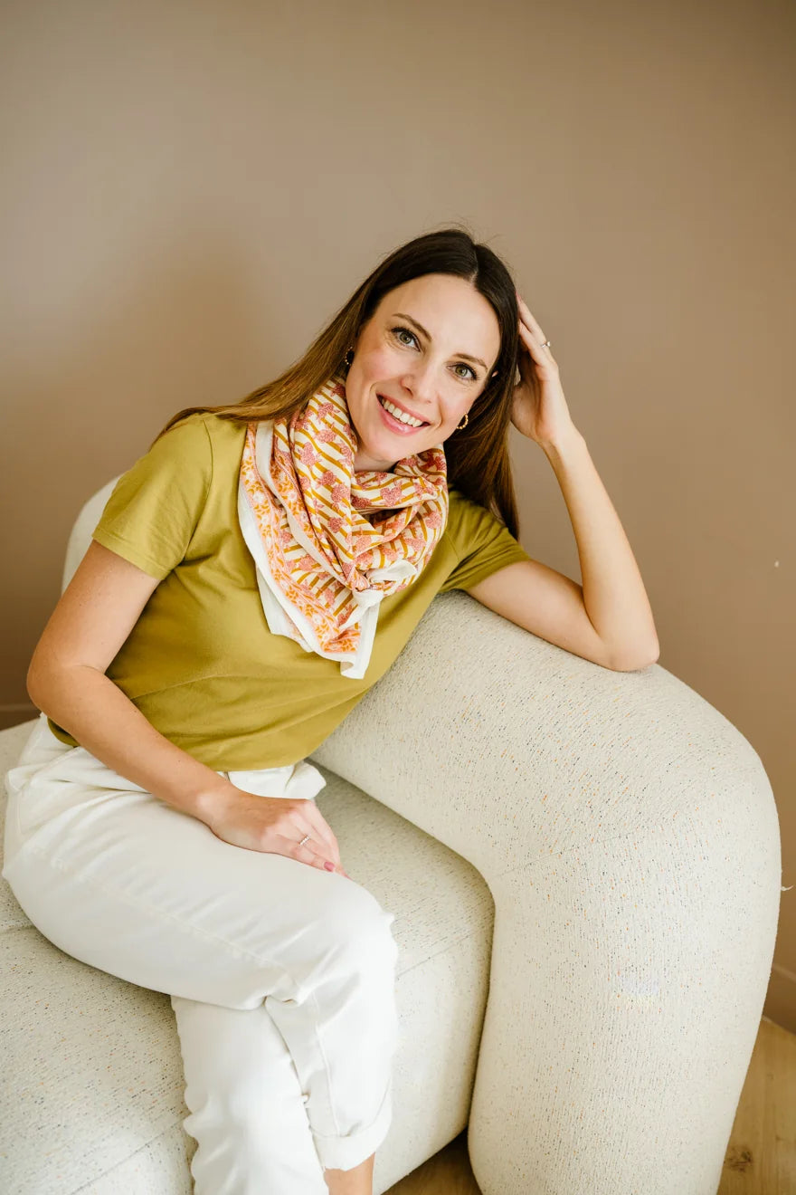 Foulard en coton - Mona Petale