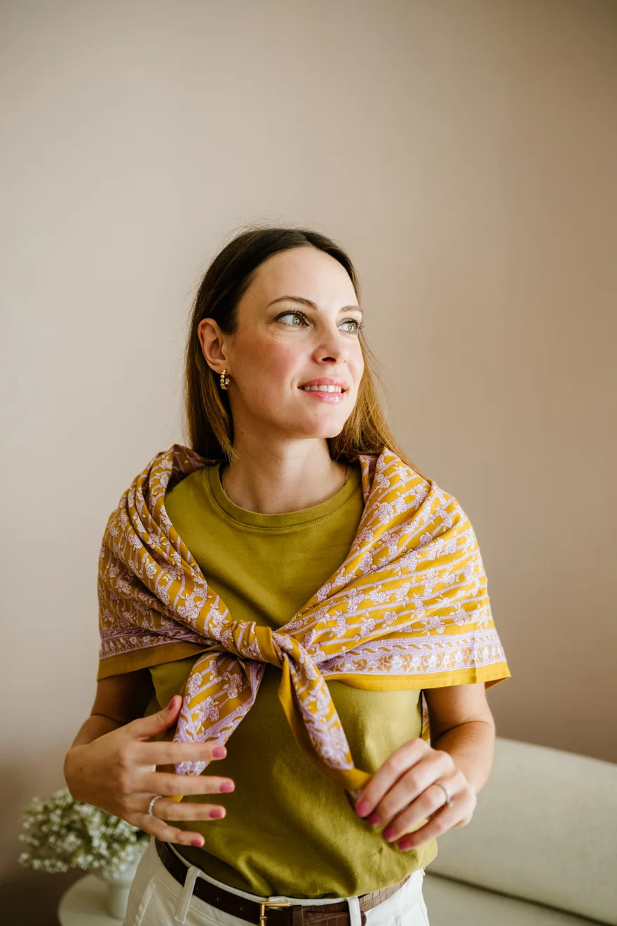Foulard en coton - Mona Khaki