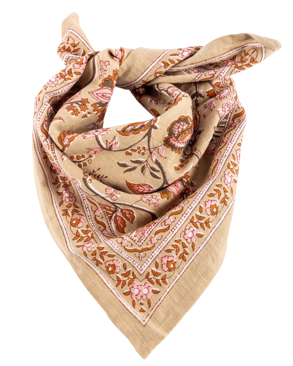 Petit foulard en coton - Nesta Thé