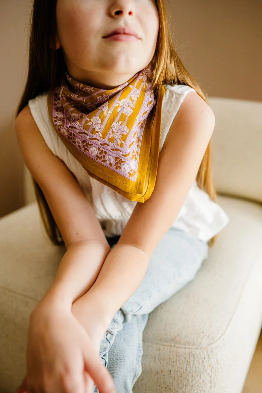 Petit Foulard en coton - Mona Khaki