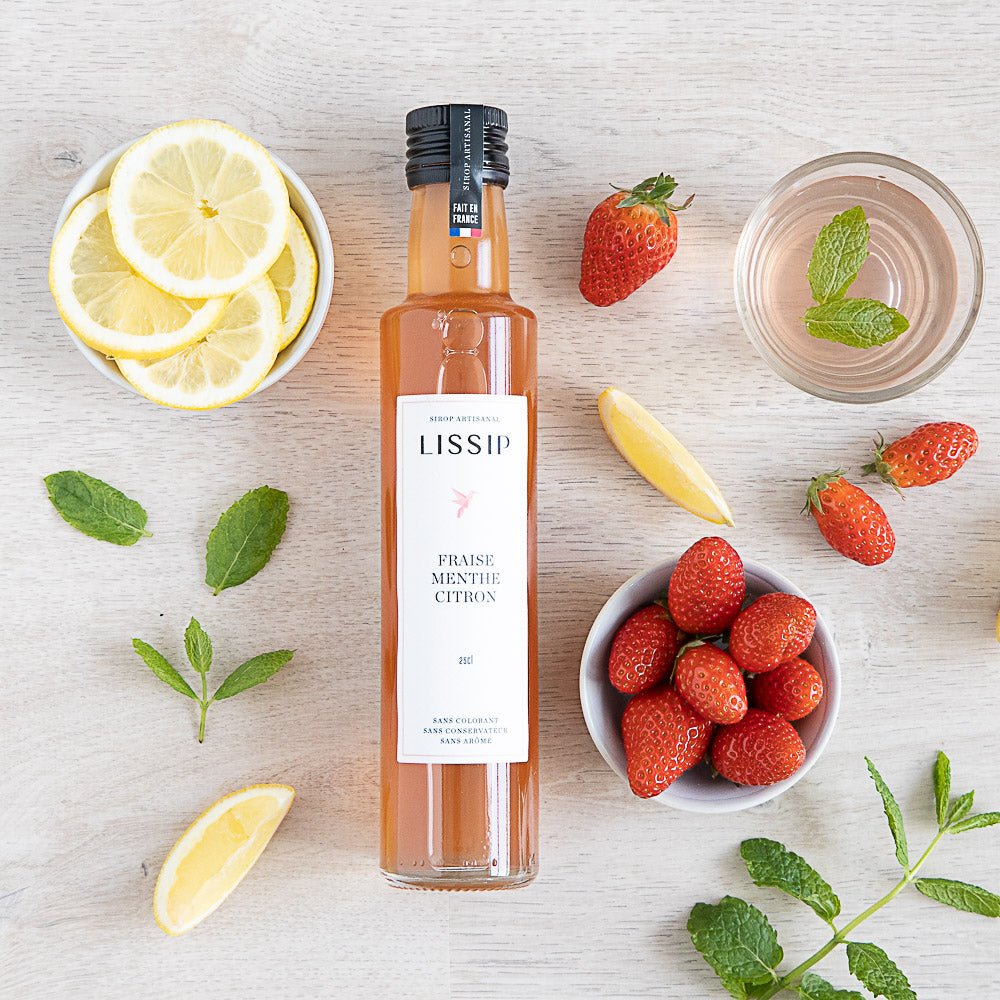 Sirop fraise menthe citron