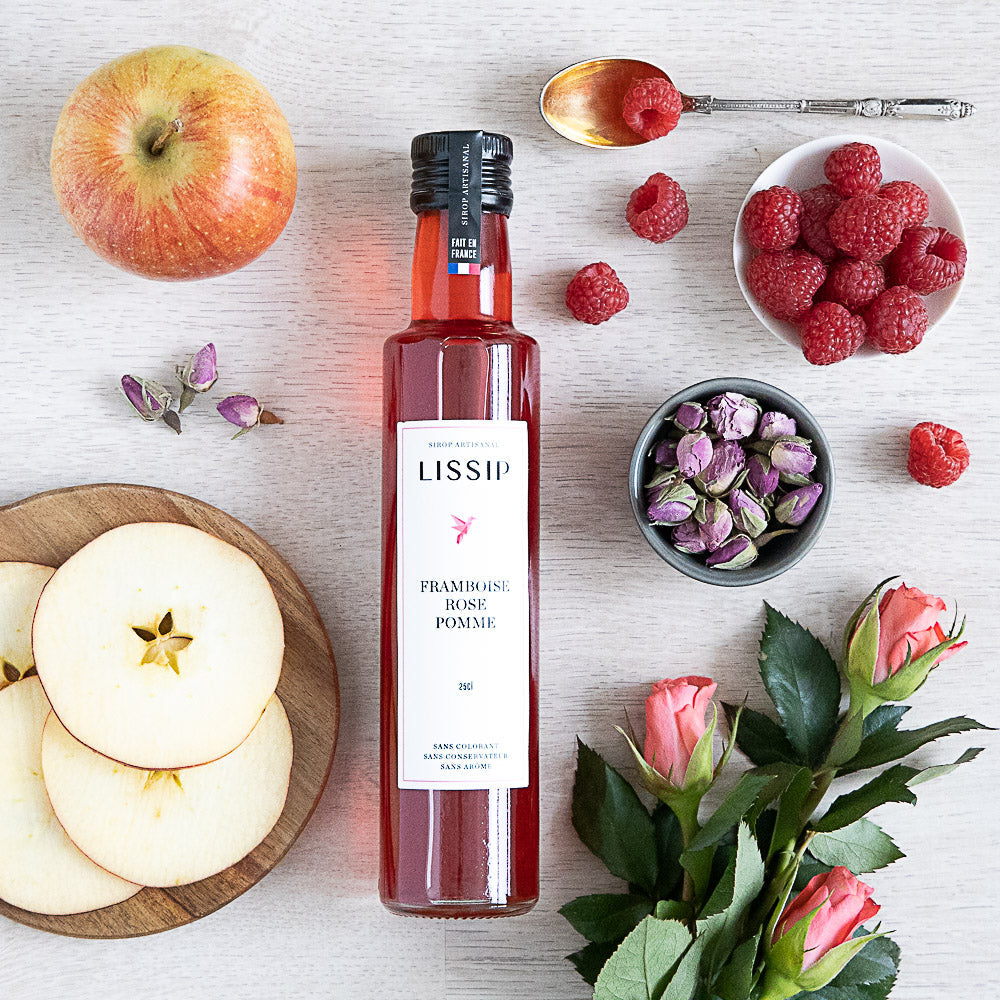 sirop pomme framboise rose lissip