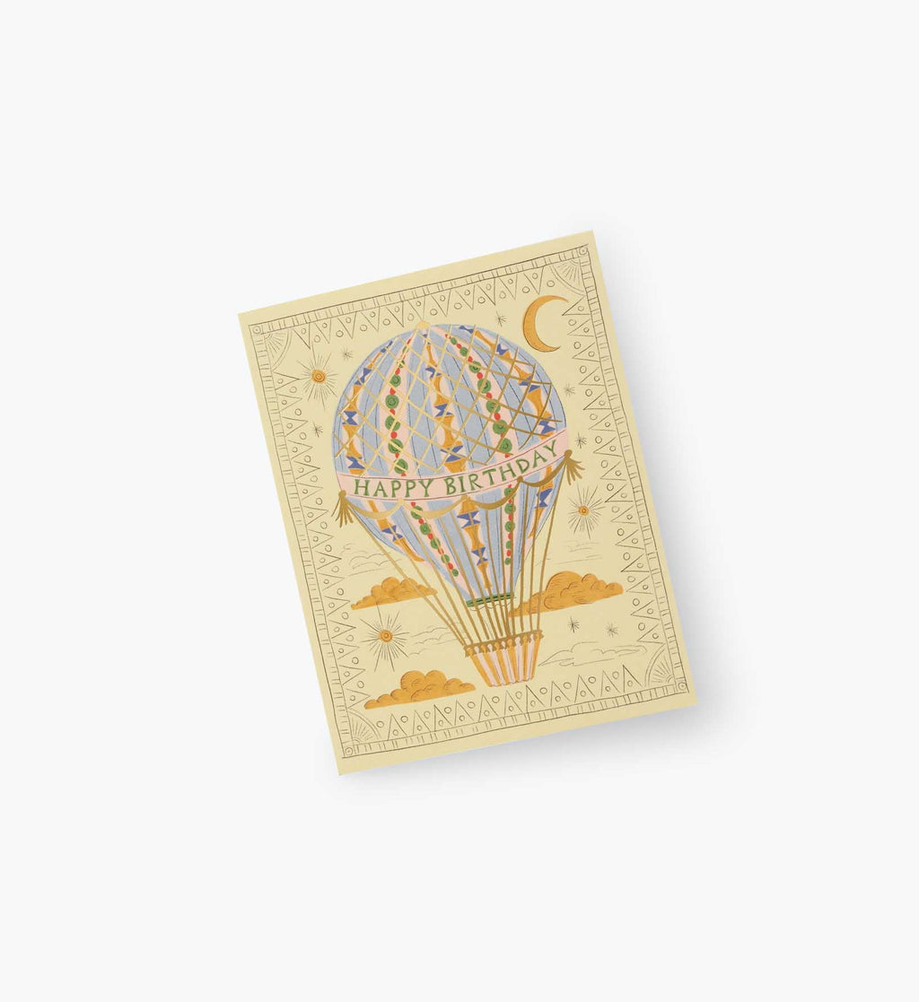 Carte Montgolfière Happy Birthday