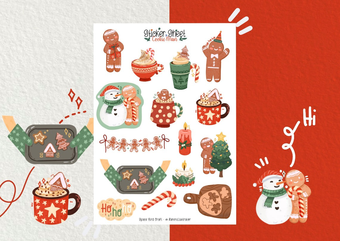 Feuille de stickers Cookie Man