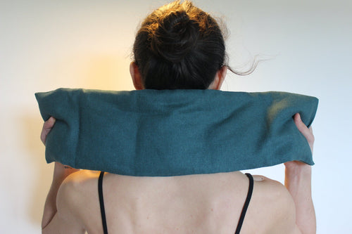 Bouillotte cervicales en lin Vert sapin Le Gang des Fougères