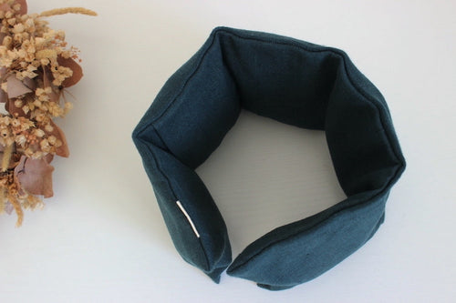 Bouillotte cervicales en lin Bleu de Prusse Le Gang des Fougères