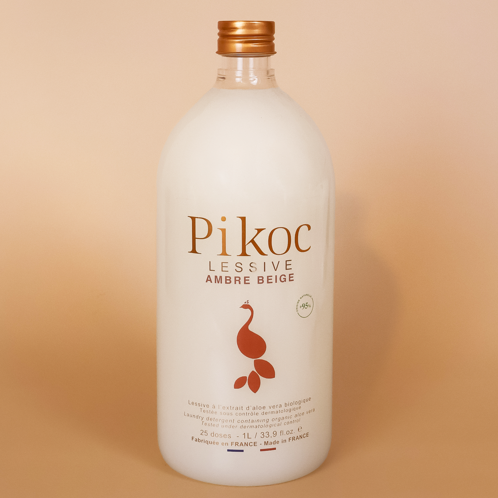 Detergente para ropa color beige ámbar