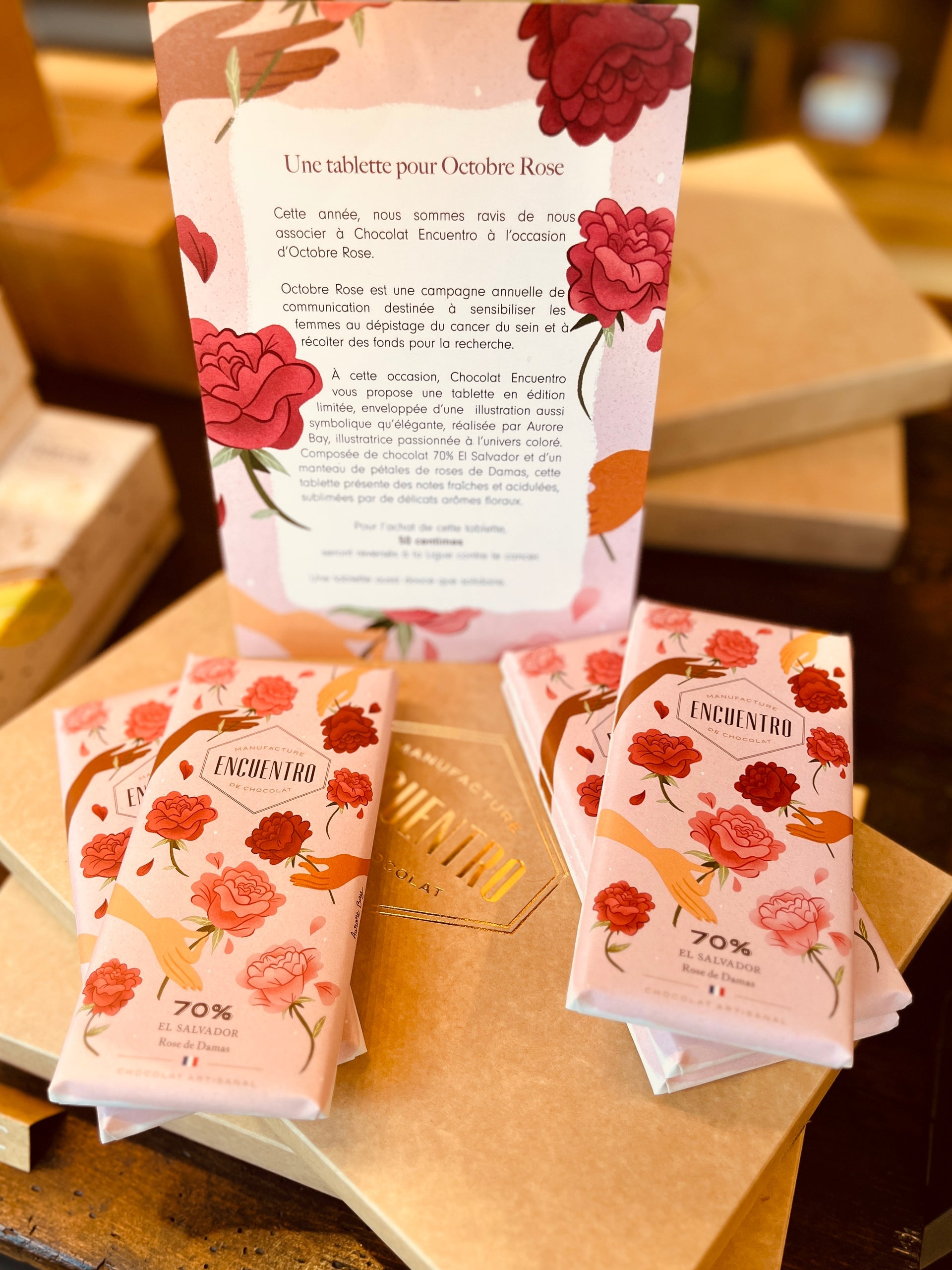 Tablette 70% El Salvador Rose de Damas