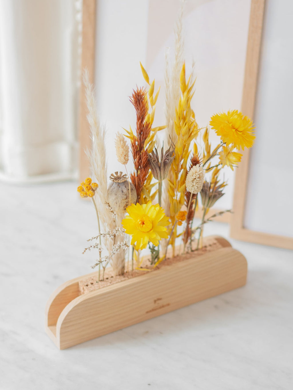 Support pour fleurs séchées Pic vert