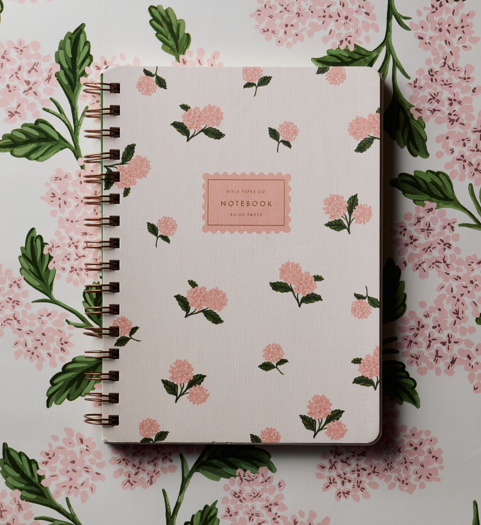Spiral Notebook Hydrangea rose