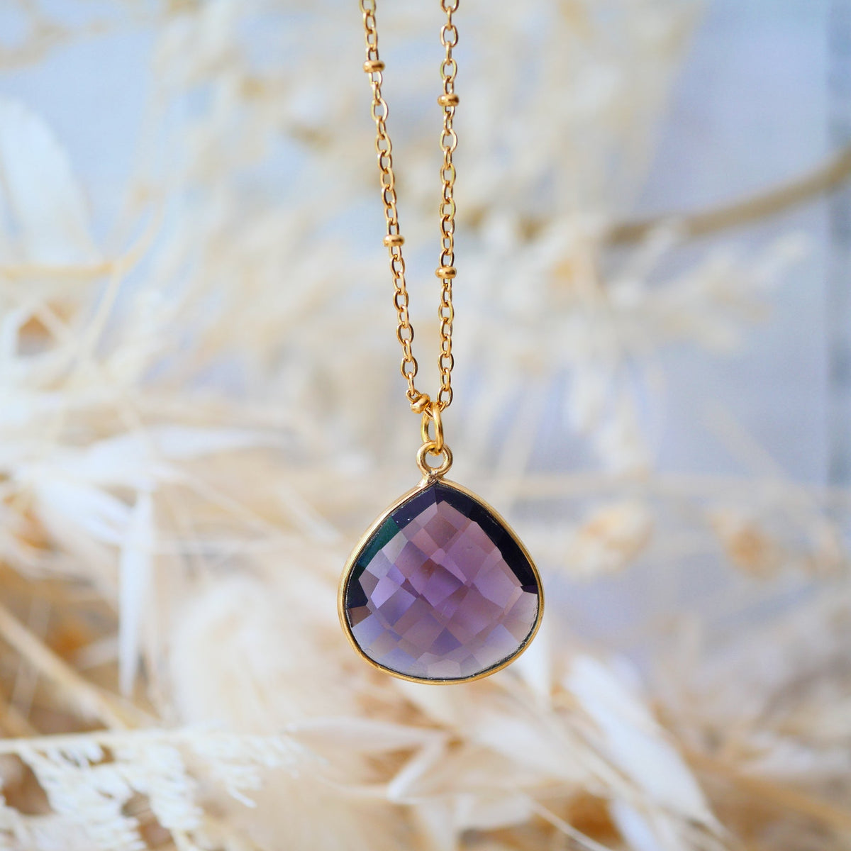 Collier Justine améthyste Ginandger