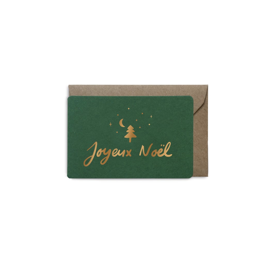 Mini Merry Christmas Card, Fir Green