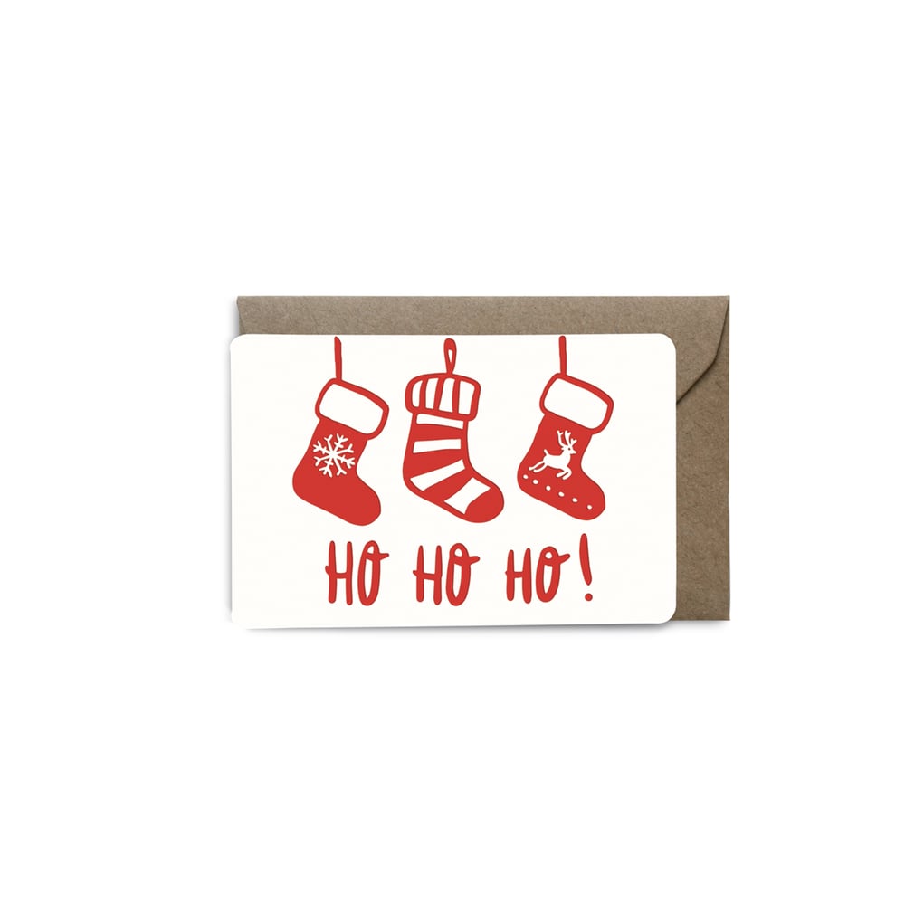 Mini Card Ho Ho Ho Socks