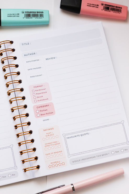 Carnet de lecture à spirales Bee-sy Reading