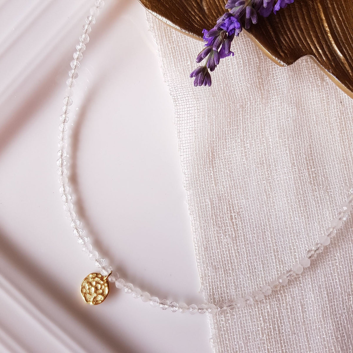 Collier Mireille pierre de lune Ginandger
