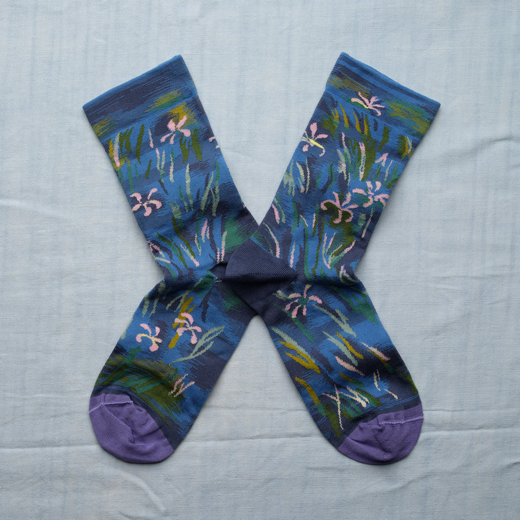 Chaussettes Monet Iris Cobalt