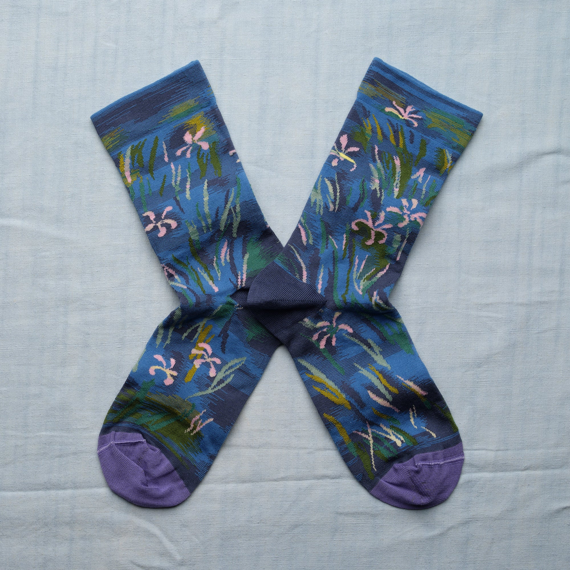 Chaussettes Monet Iris Cobalt
