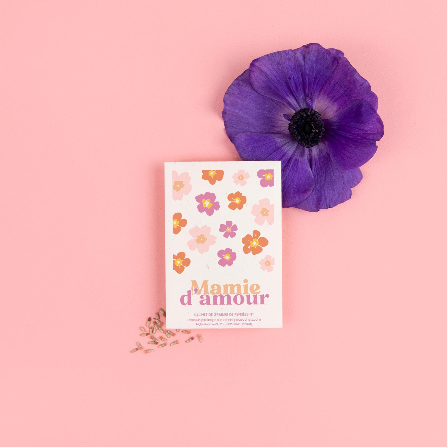 Sachet de graines avec message