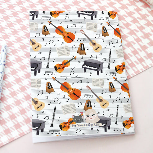 Carnet Musique pages blanches A5