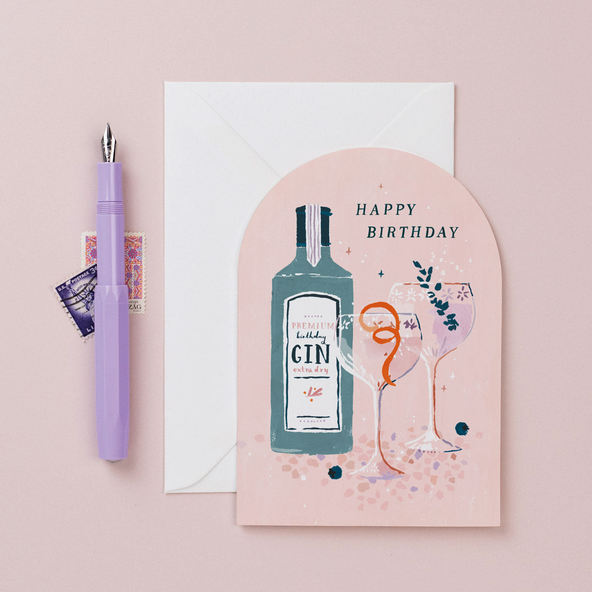 Carte Happy Birthday Gin