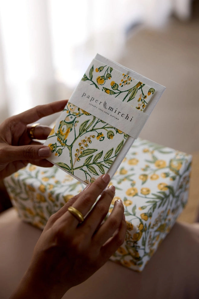 Carte Block Print - Oiseau Chanteur Soleil