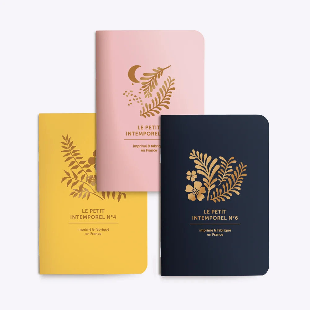 Trio Petits Carnets Intemporels Herbes Folles