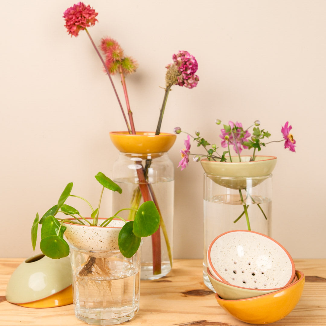 Bobèche pour les fleurs Vert Sauge