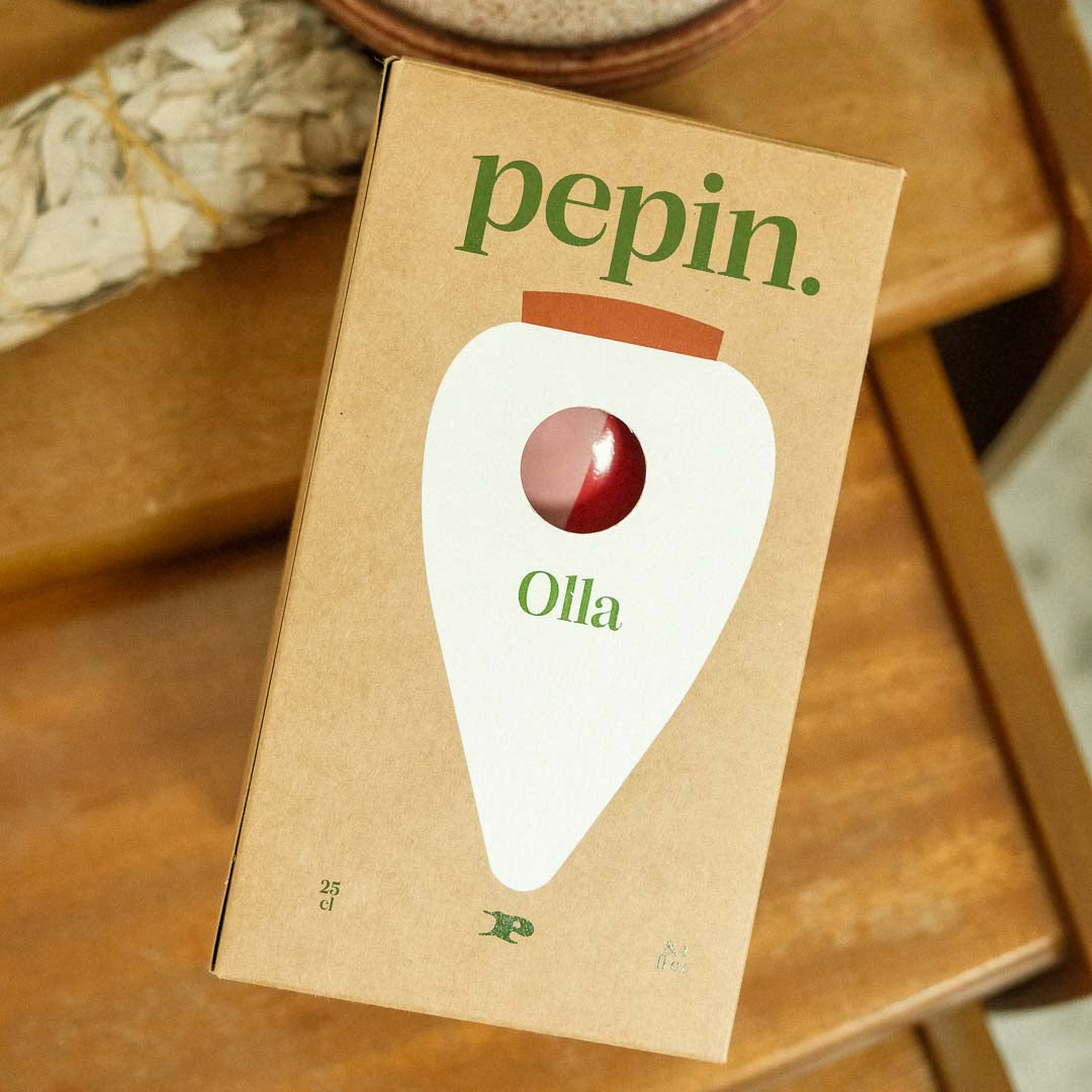 Olla Rayé Rose et Rouge