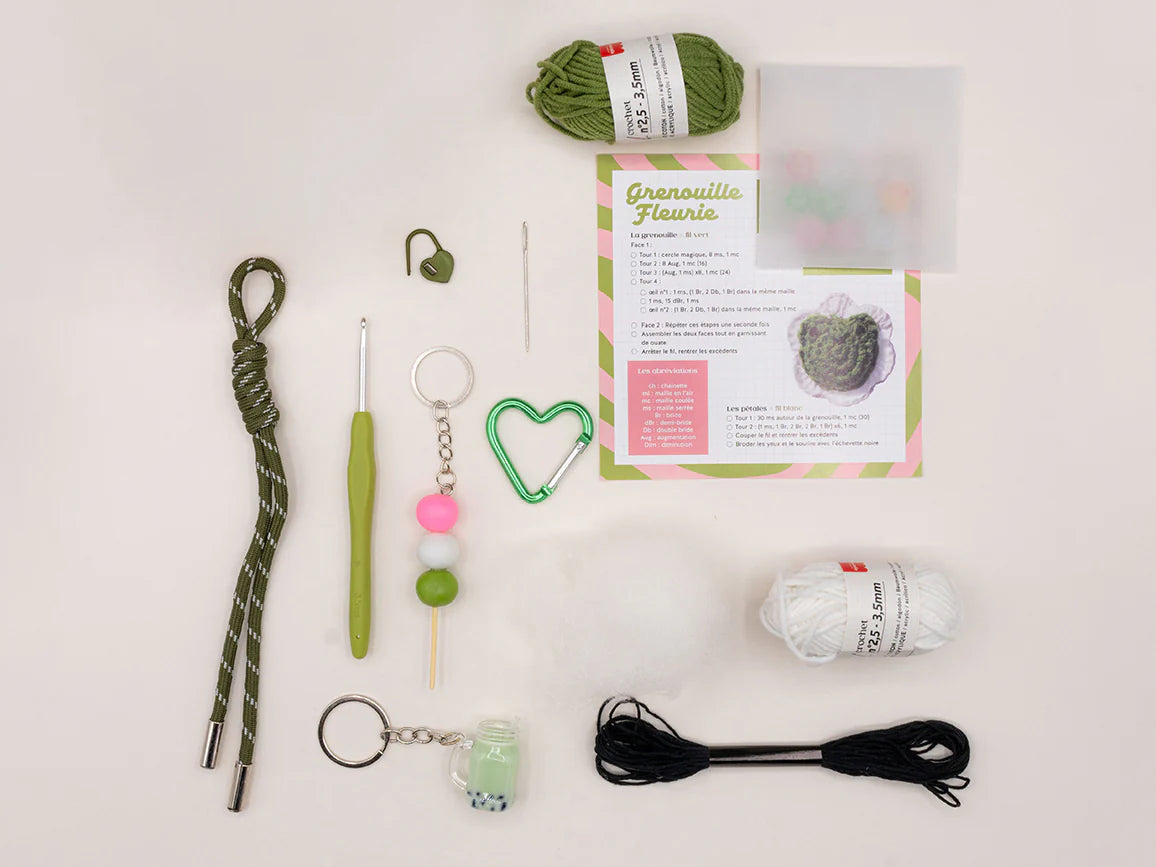 Kit DIY Crochet Bag Charms Matcha Club