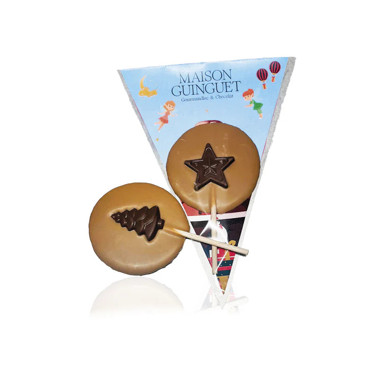 Sucette de Noël Casse-Noisette Chocolat blond