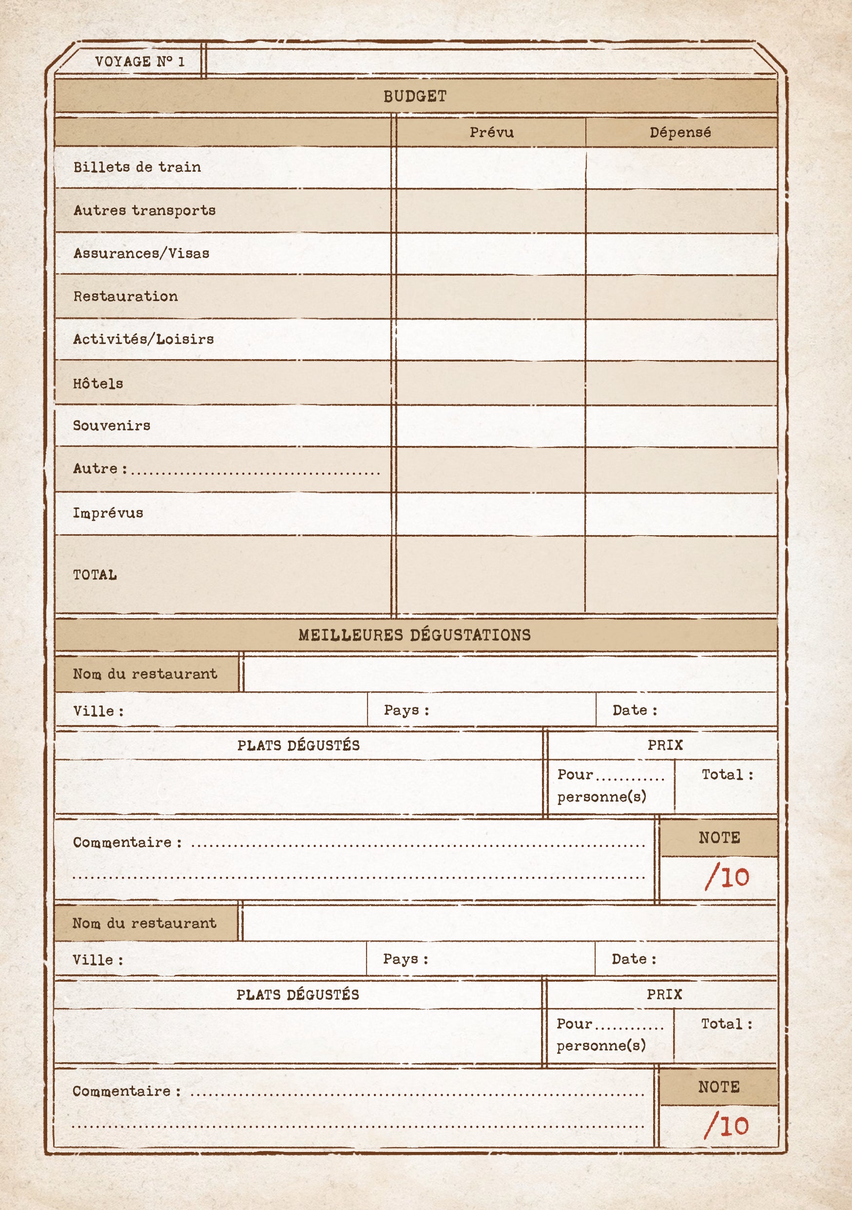 Carnet de Voyage Train