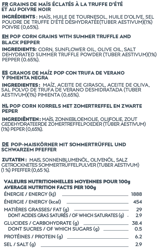 Popcorn Truffe & Poivre noir
