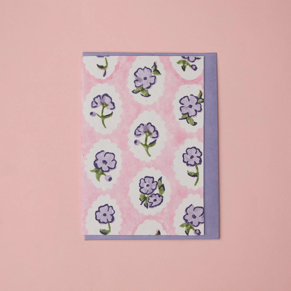 Carte Block Print - Coquille Violet Meringue