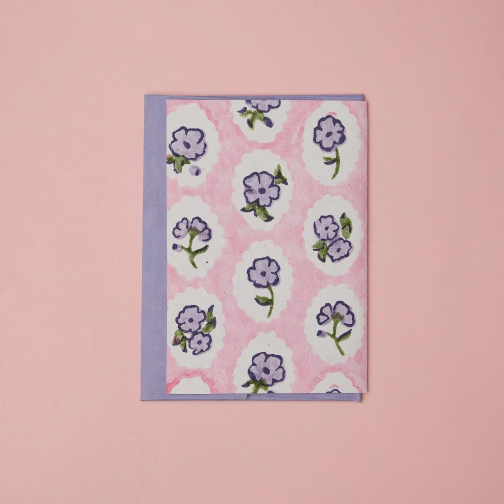 Carte Block Print - Coquille Violet Meringue