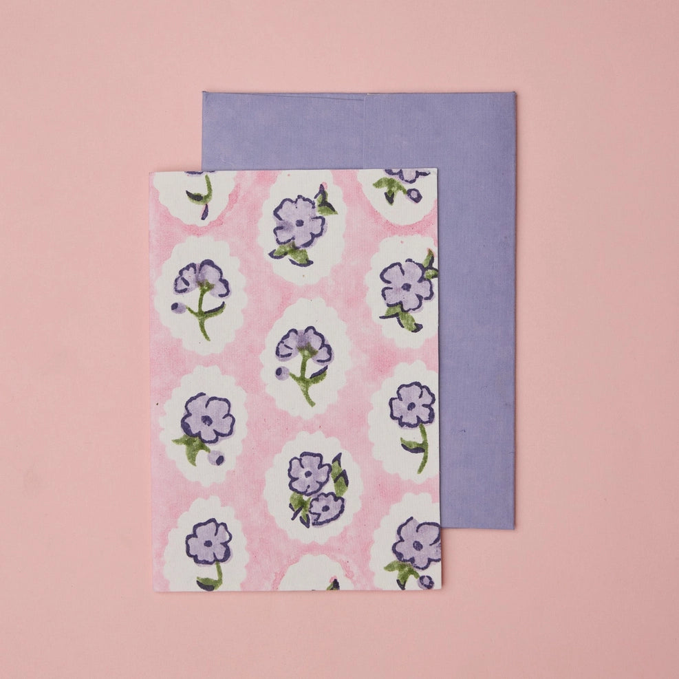 Carte Block Print - Coquille Violet Meringue