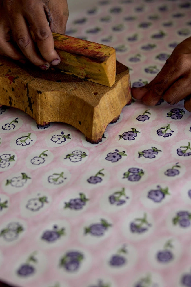 Carte Block Print - Coquille Violet Meringue