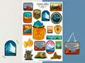 Feuille de stickers Camping Patches
