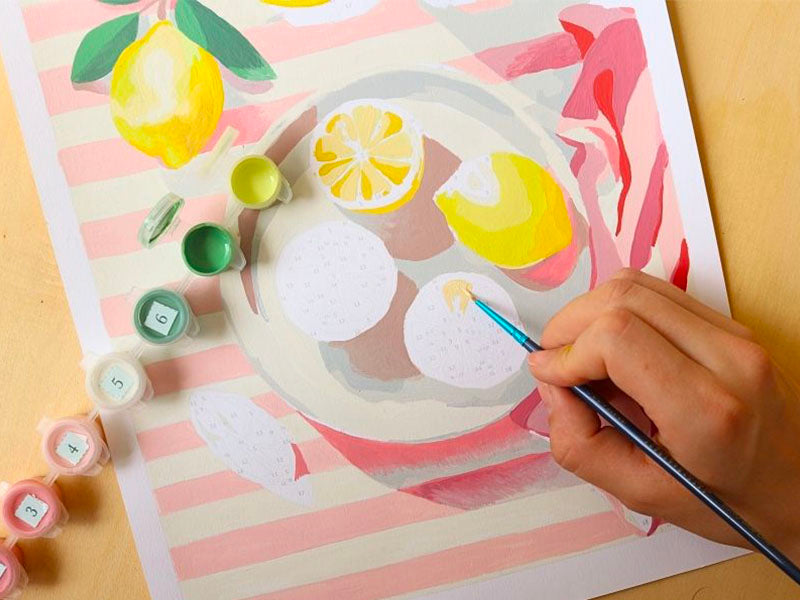 Cuadro de pintura por números - Limones Menton