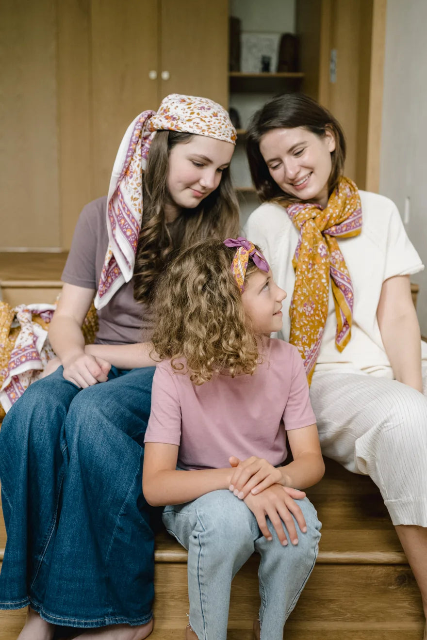 Petit Foulard en Coton Folk Story Sun