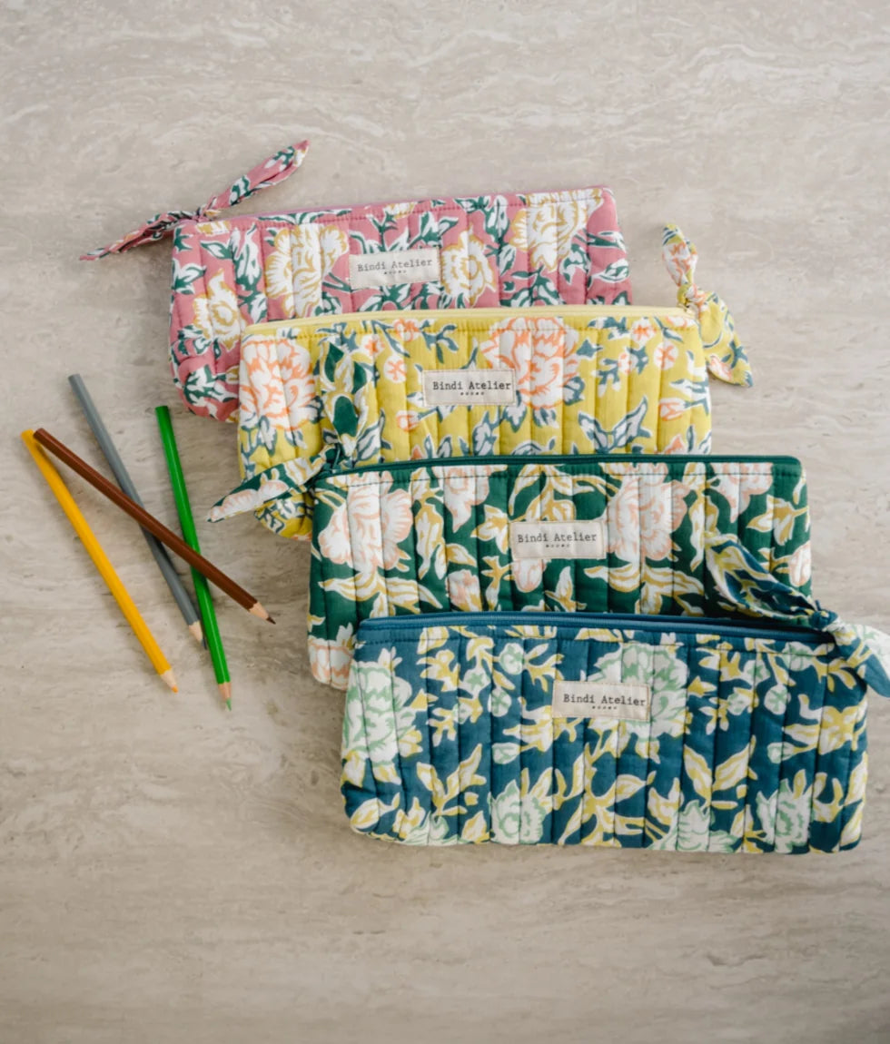 Trousse Crayons Bouquet du Matin Lagon