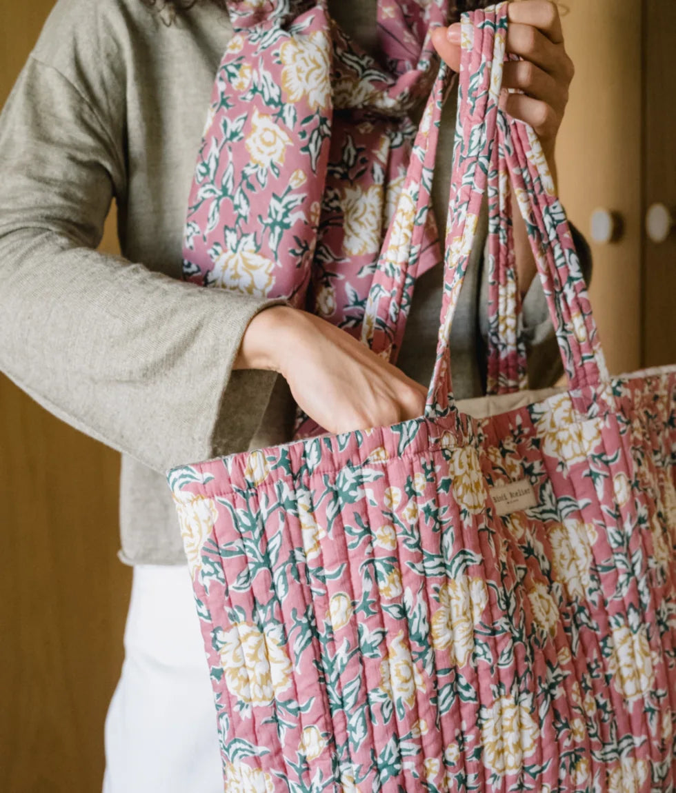Foulard en coton Bouquet du Matin Dahlia